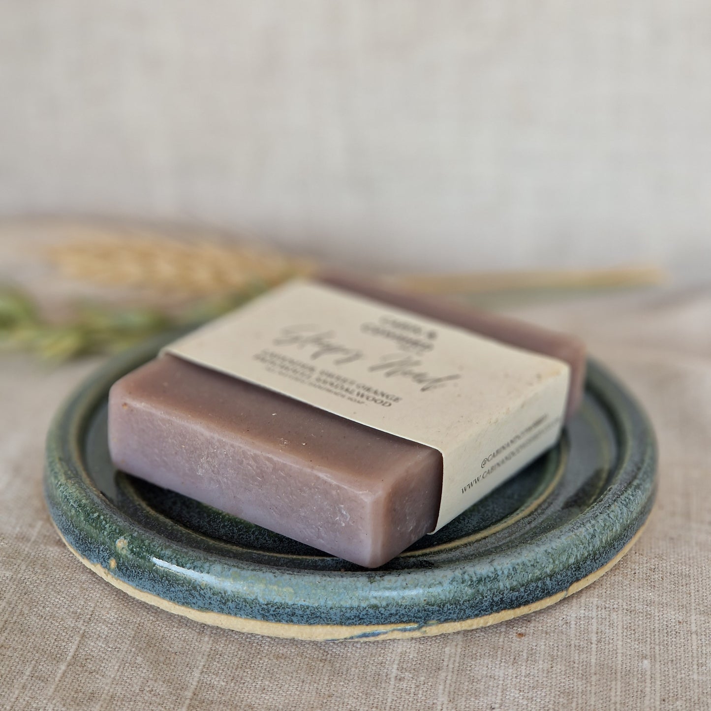 Green soap dish