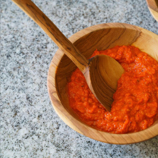 Olive Wood Flat Mixing Spoon