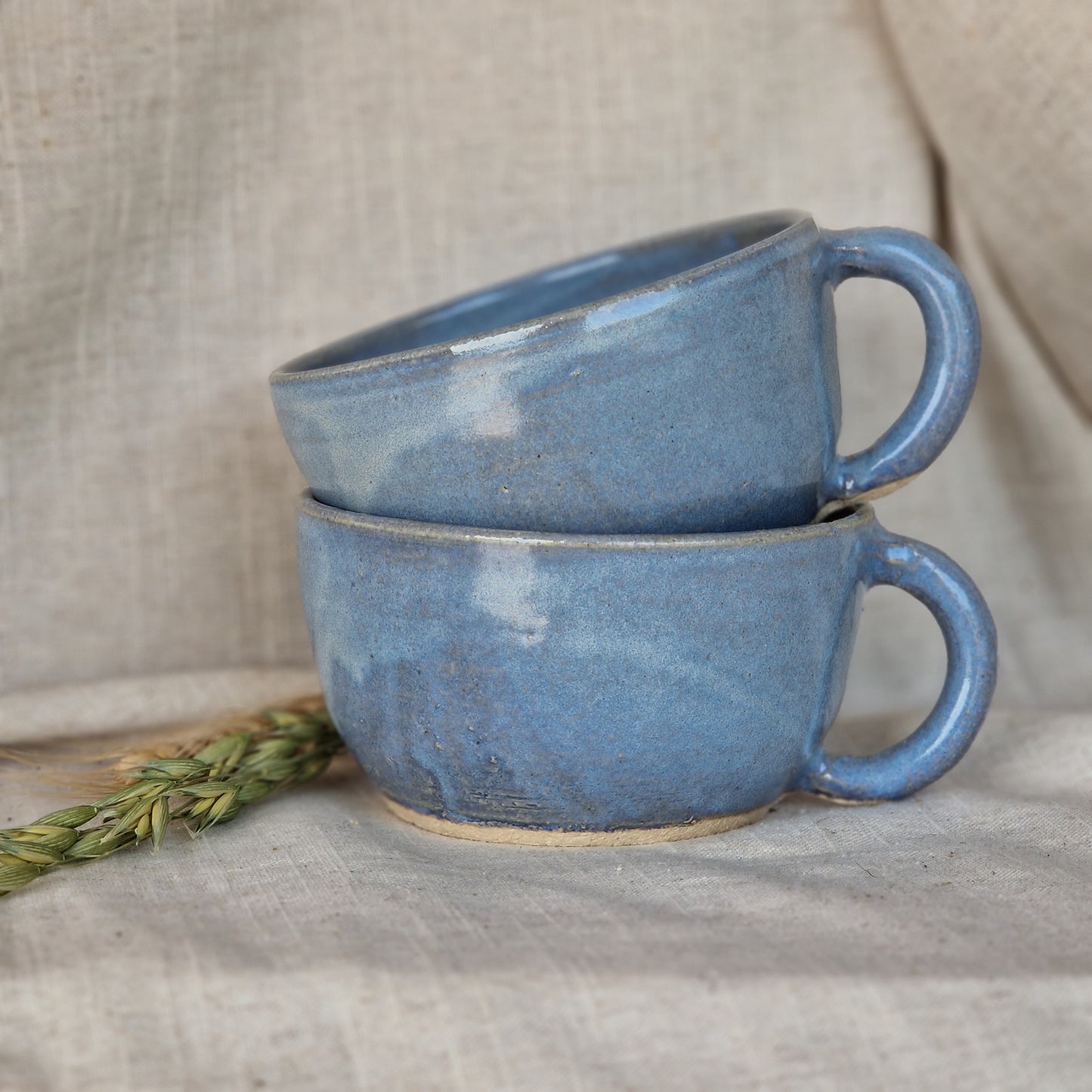 Sky Blue Cappuccino Mug