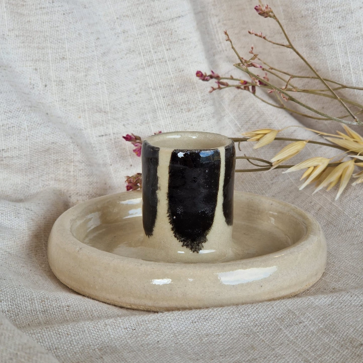 Stripe 1 candlestick holder