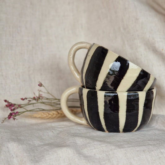 Stripe Cappuccino Mug