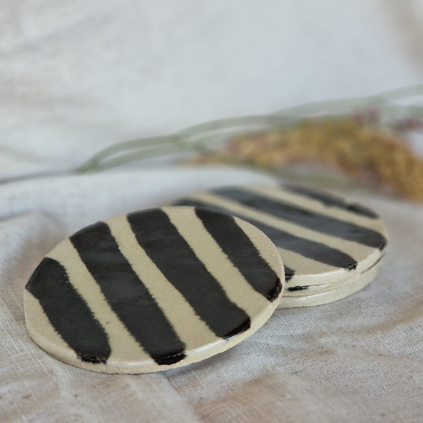 Stripe coaster sets
