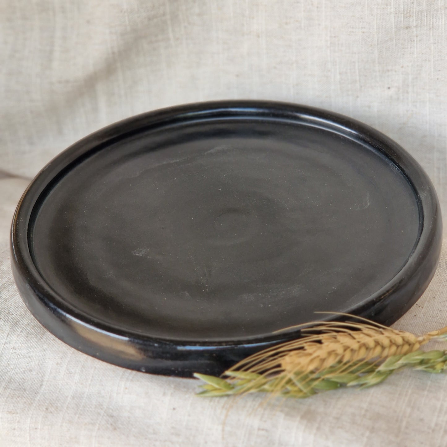 Black Ceramic Plate