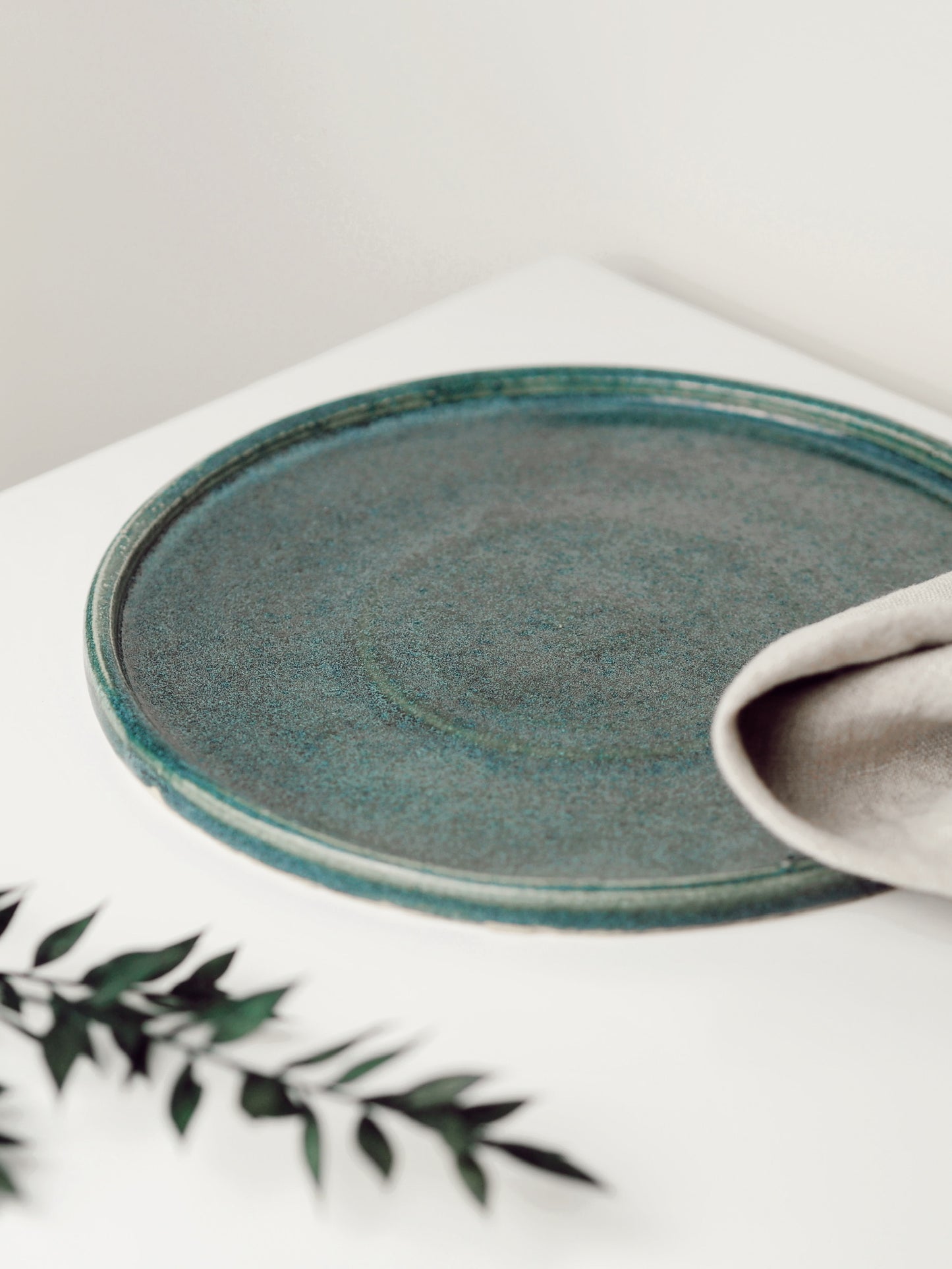Green Ceramic plate