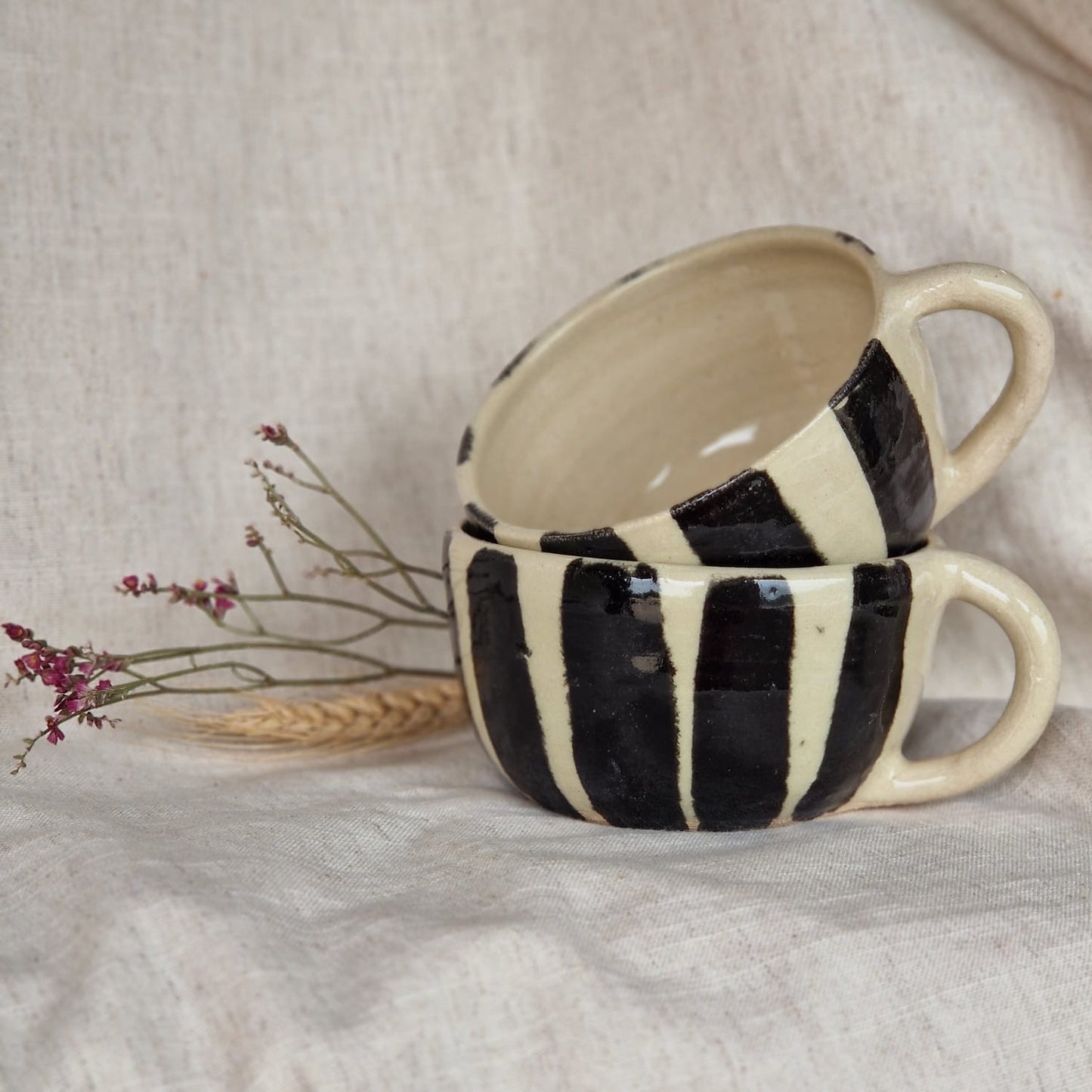 Stripe Cappuccino Mug