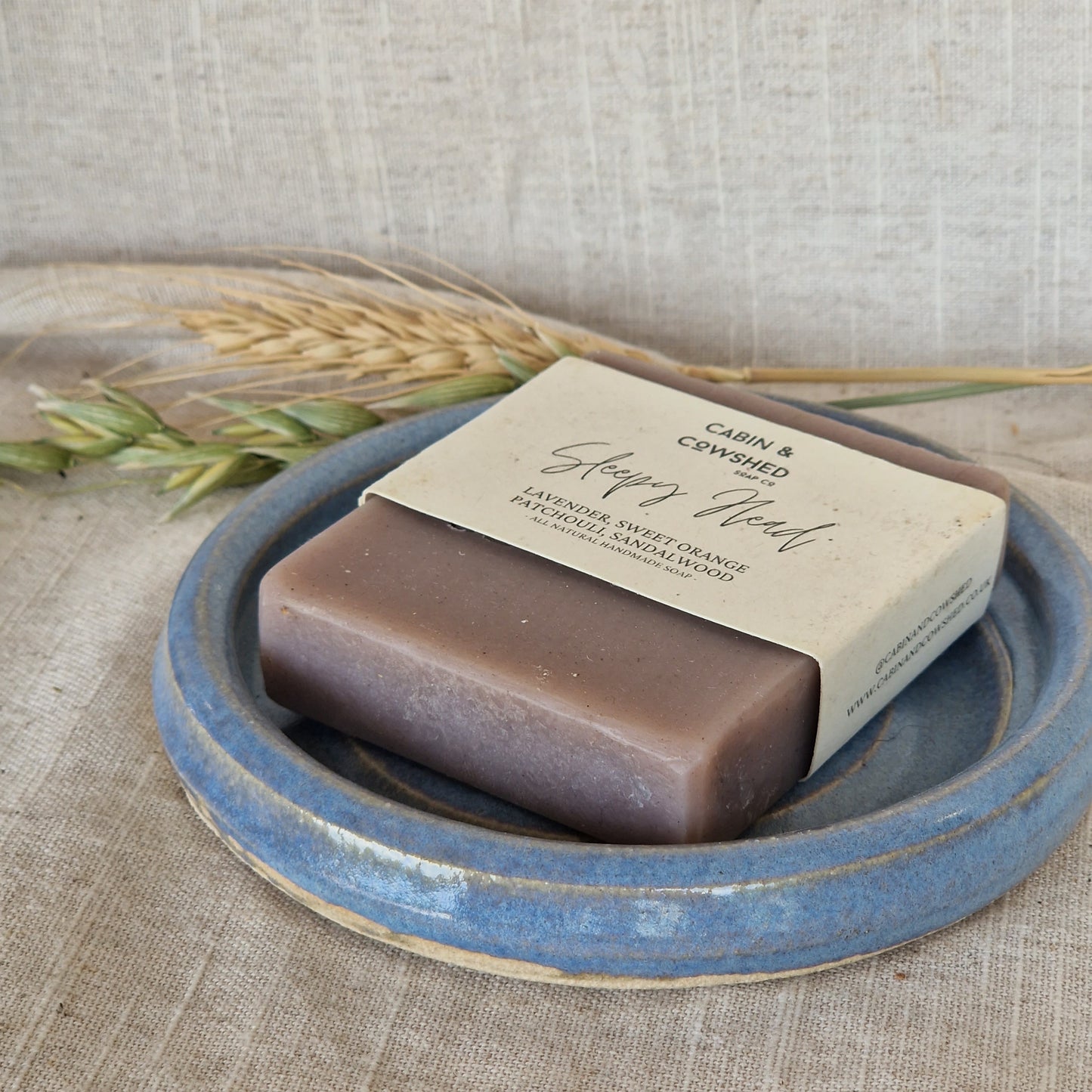 Sky blue soap dish