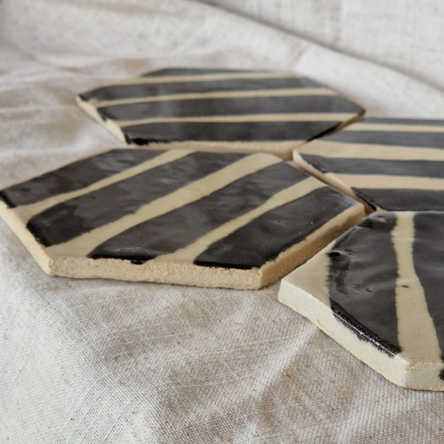 Stripe coaster sets