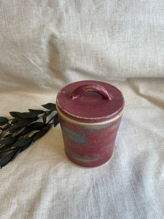 Dark Pink Butter Crock