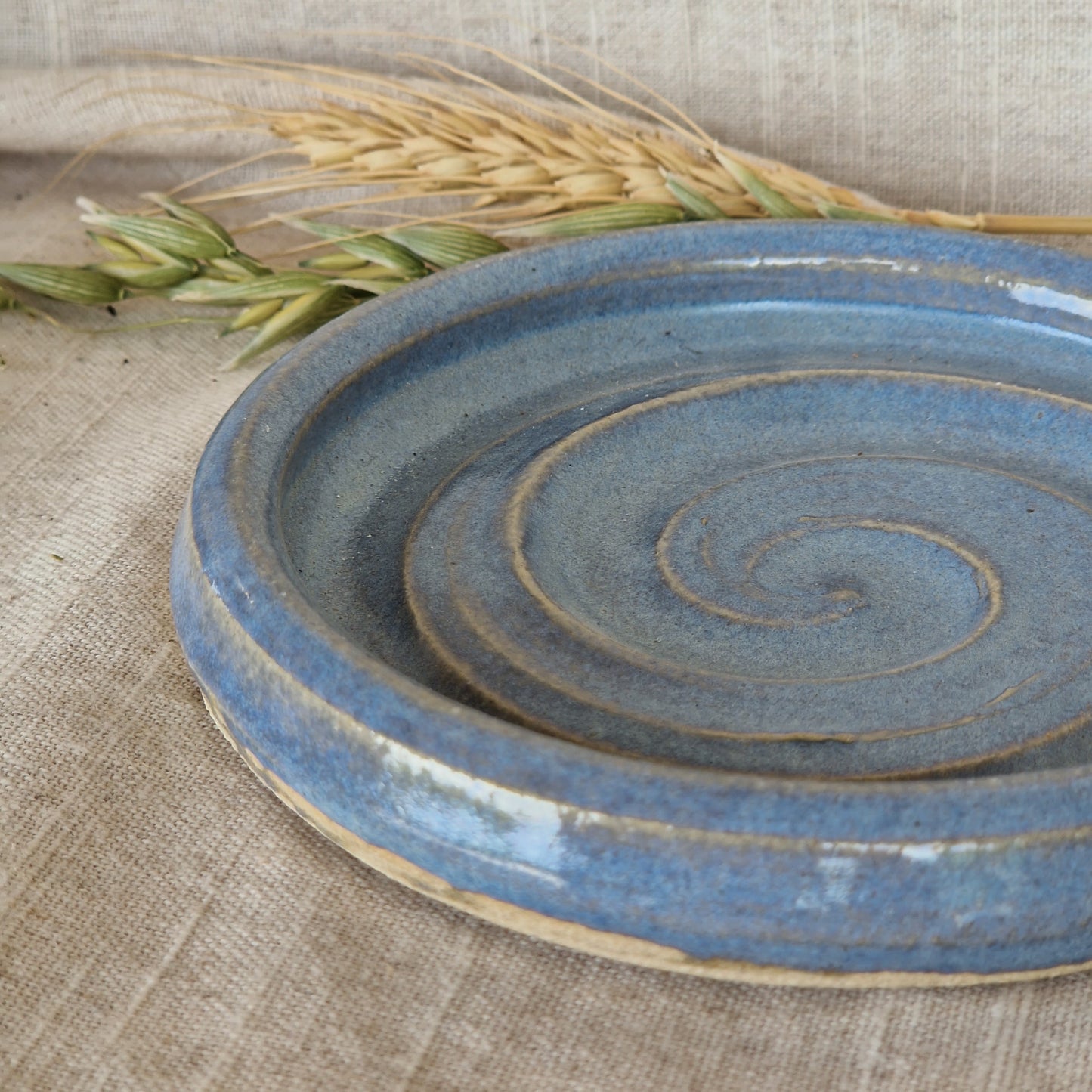 Sky blue soap dish