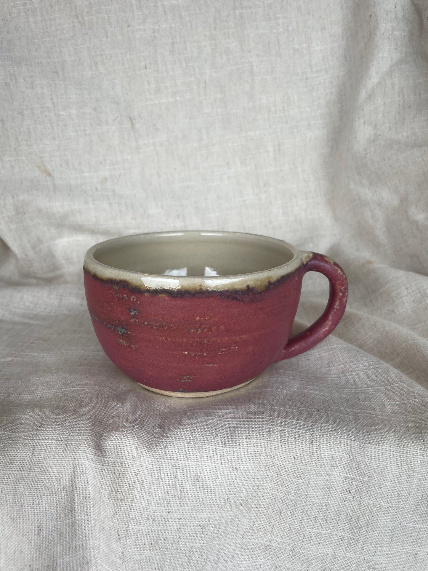 Dark Pink Cappuccino Mug