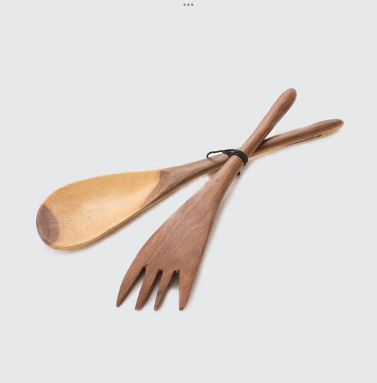 Olive Wood Salad Servers