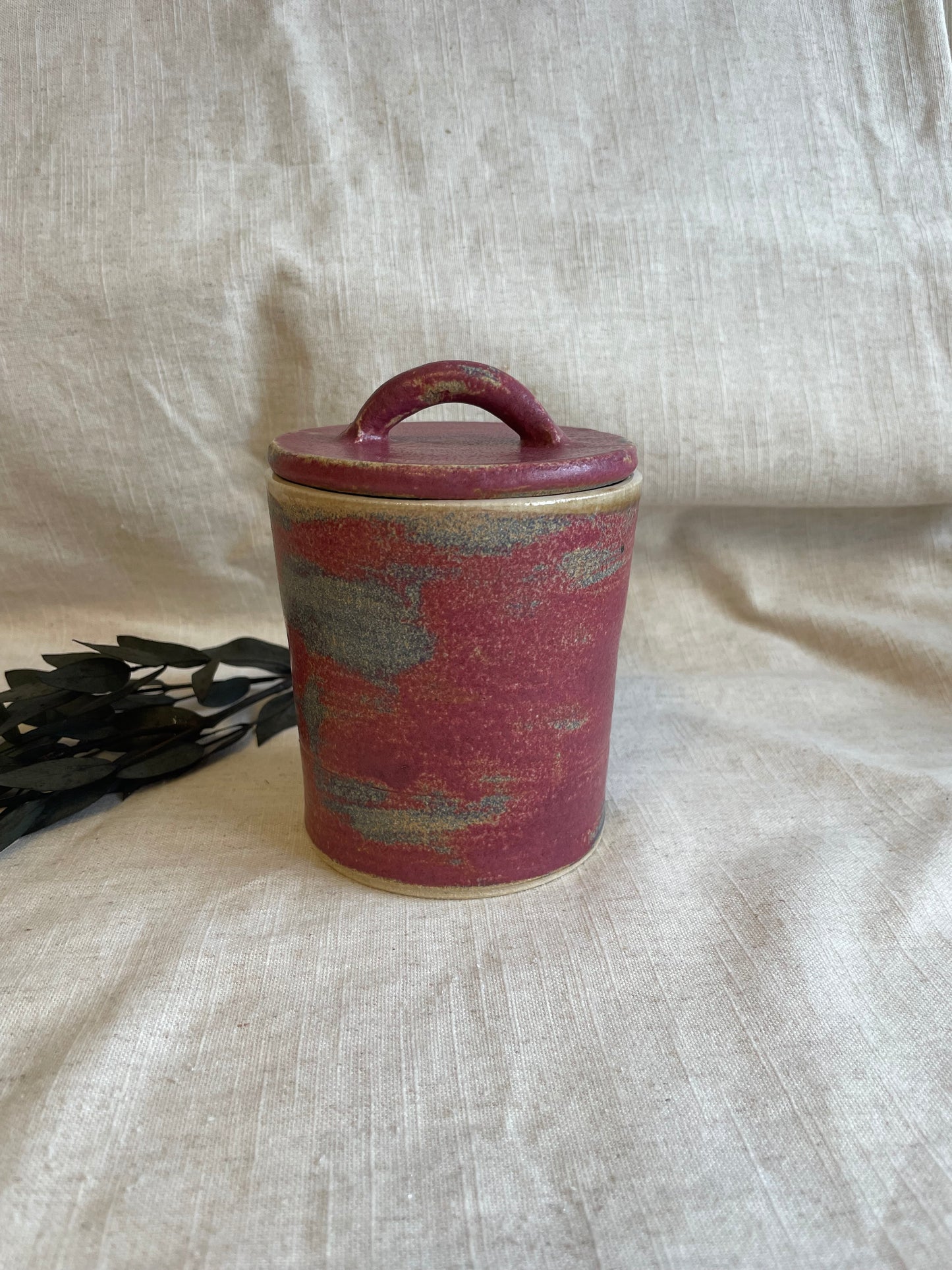 Dark Pink Butter Crock