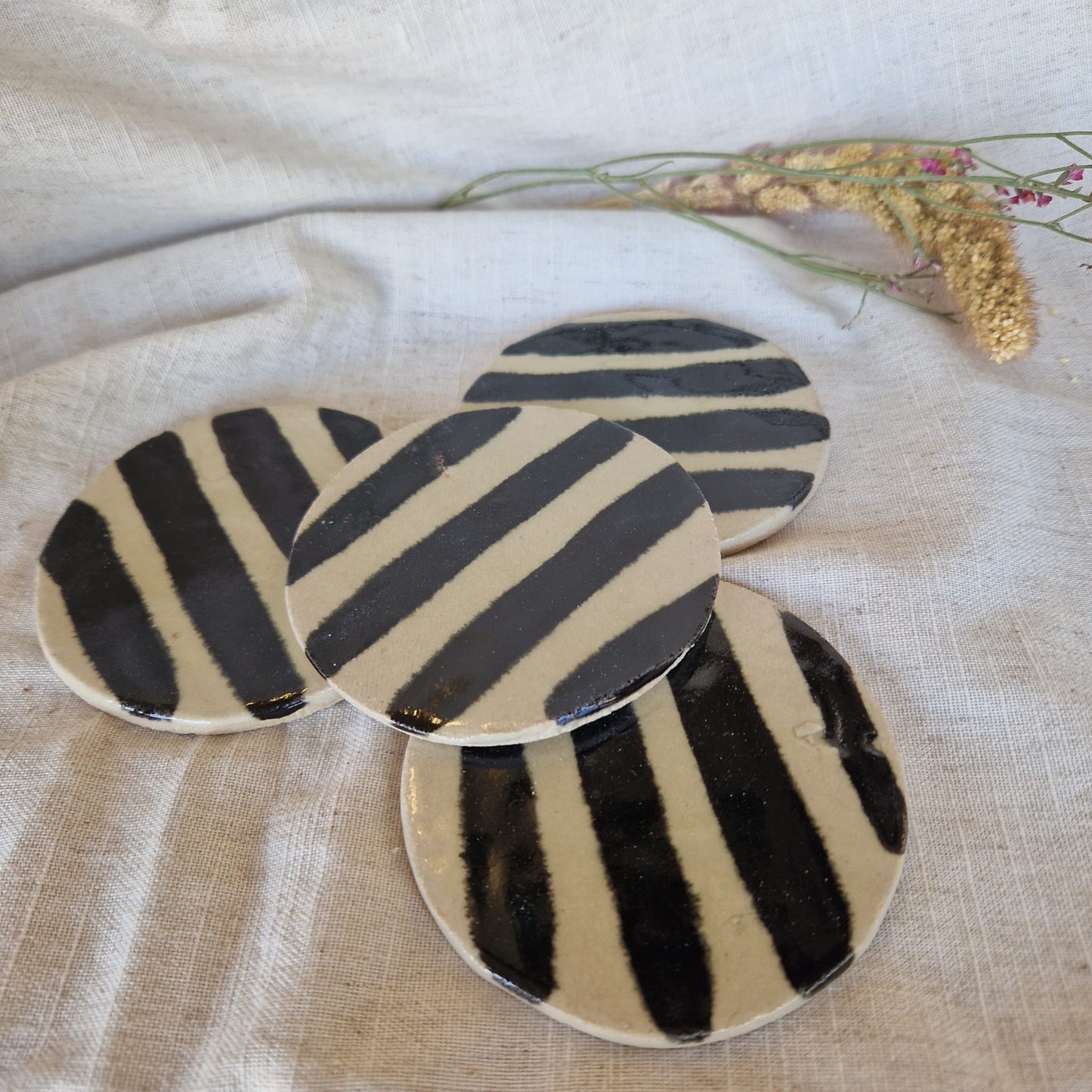 Stripe coaster sets