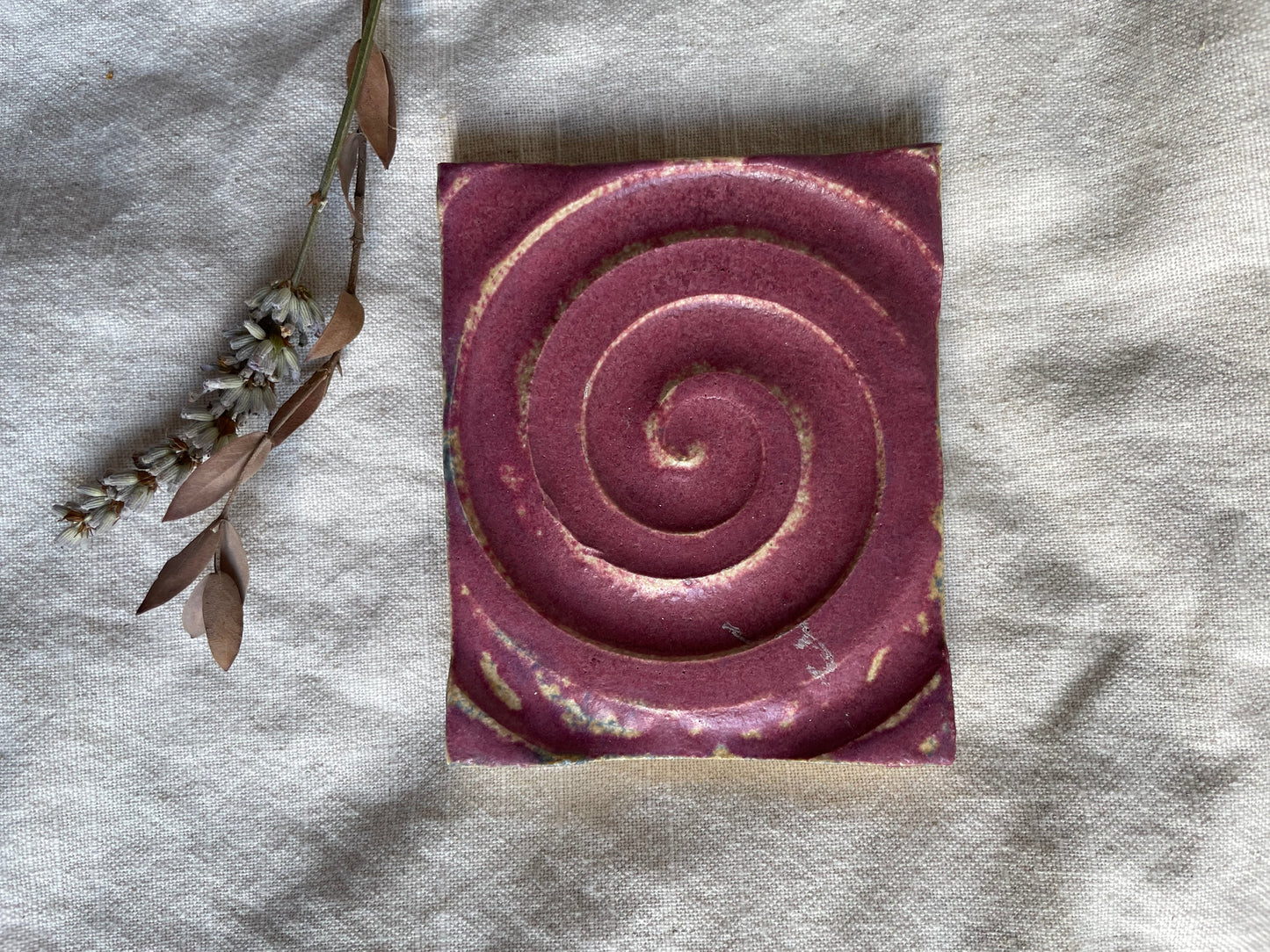 Dark Pink Rectangular Soap Dish