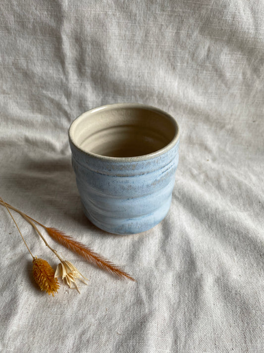 Sky Blue Bubble Ceramic Cup or Planter 350ml