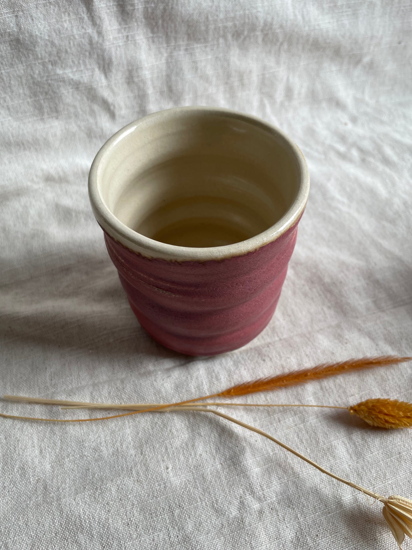 Dark Pink Bubble Ceramic Cup or Planter 350ml