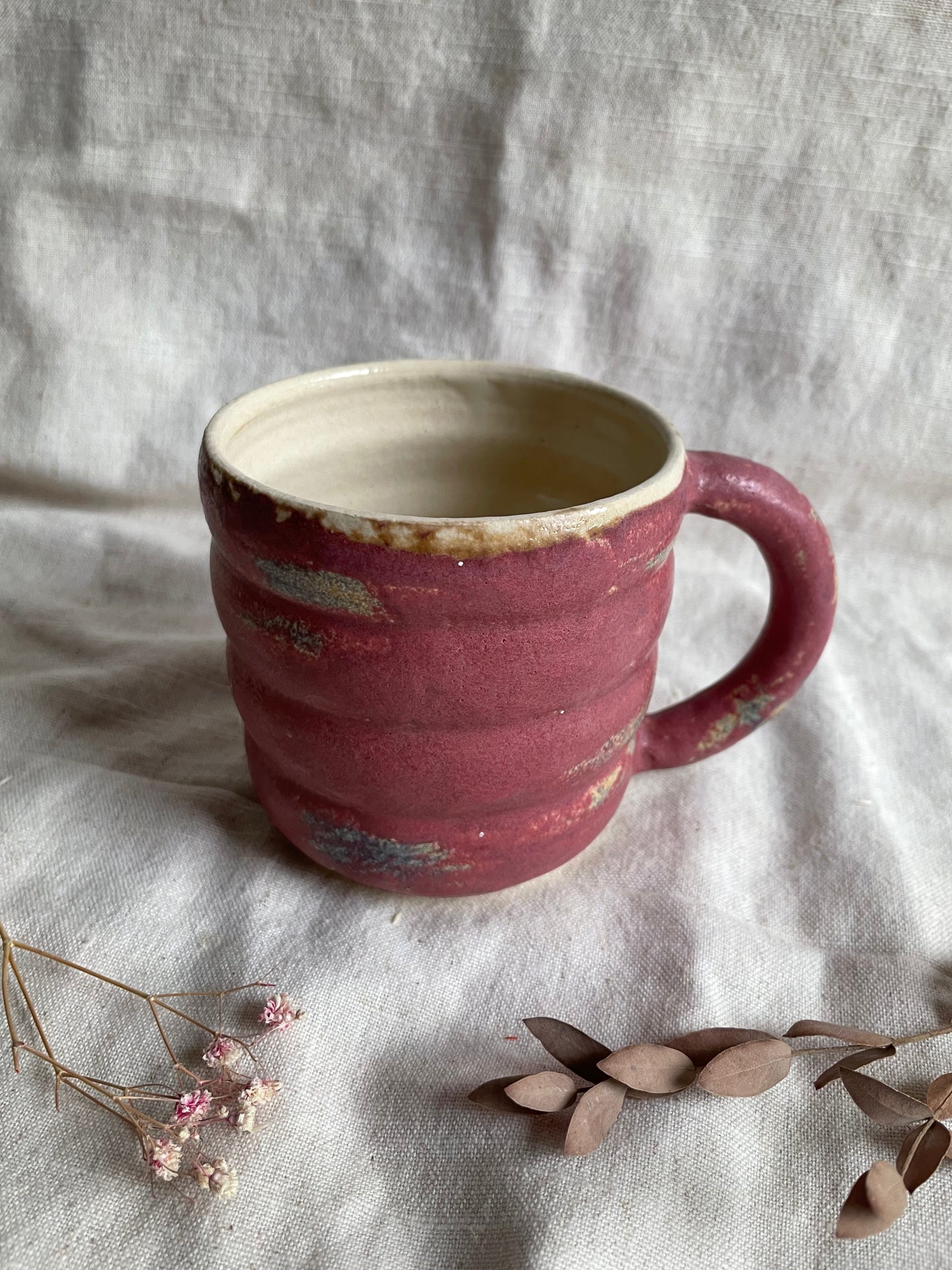 Dark Pink Bubble Mug 350ml