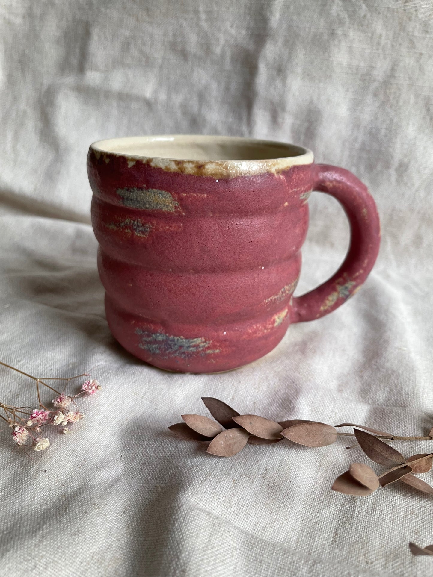 Dark Pink Bubble Mug 350ml