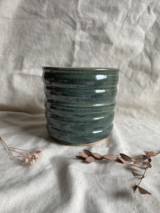 Green Bubble Ceramic Planter