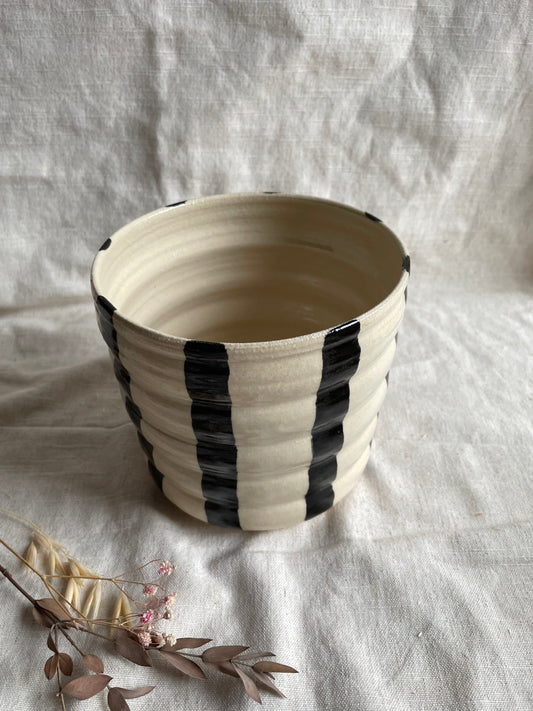 Stripe Bubble Ceramic Planter