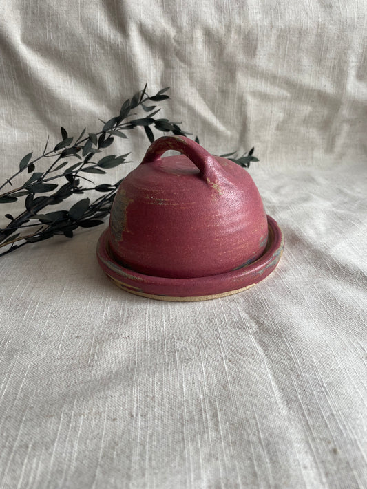 Dark Pink Butter Dish
