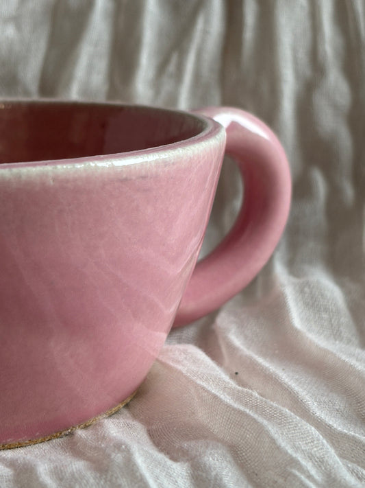 Candy Floss Pink Cappuccino Mug