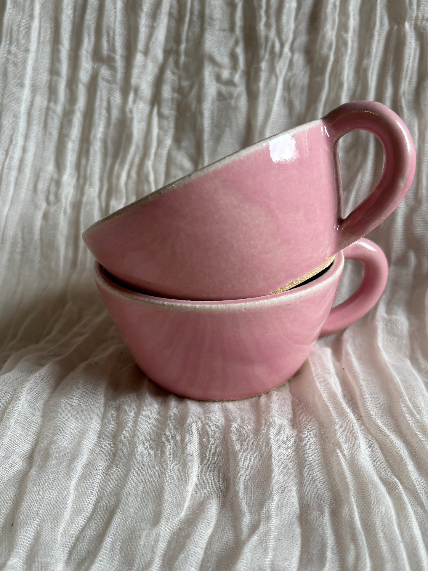Candy Floss Pink Cappuccino Mug