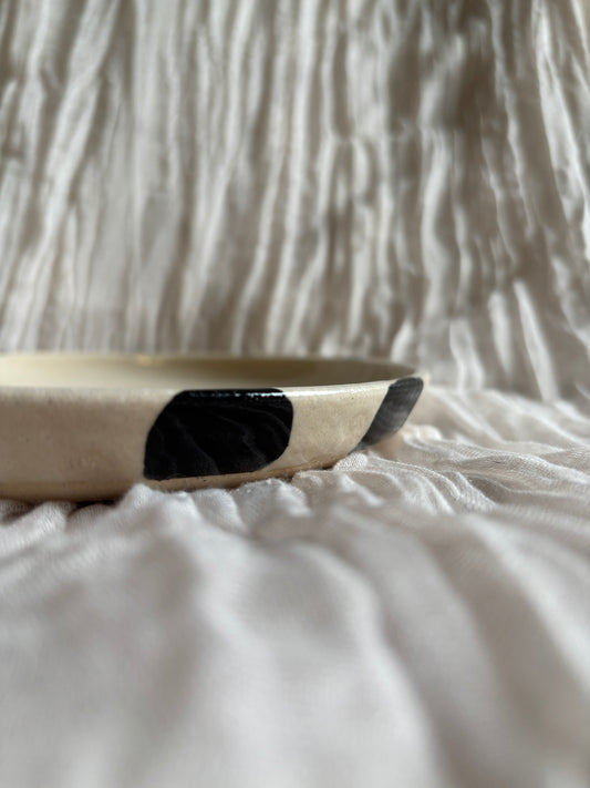 Stripe Coupe Dinner Plate