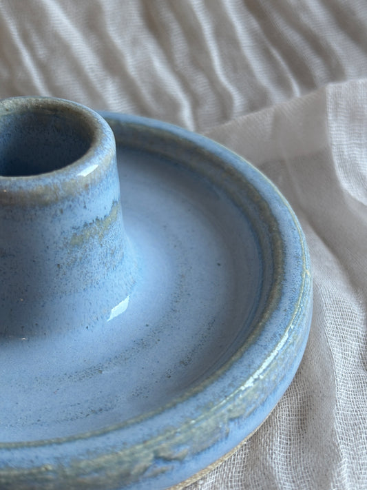 Sky Blue Candlestick Holder