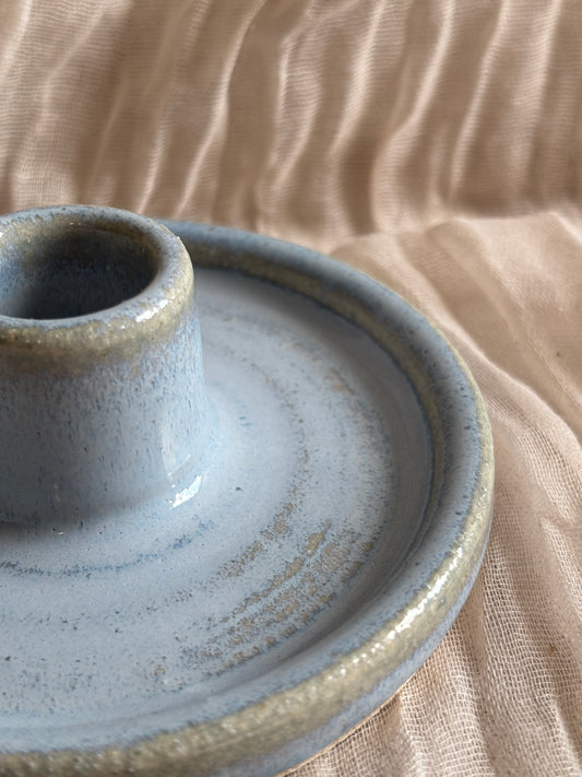 Sky Blue Candlestick Holder