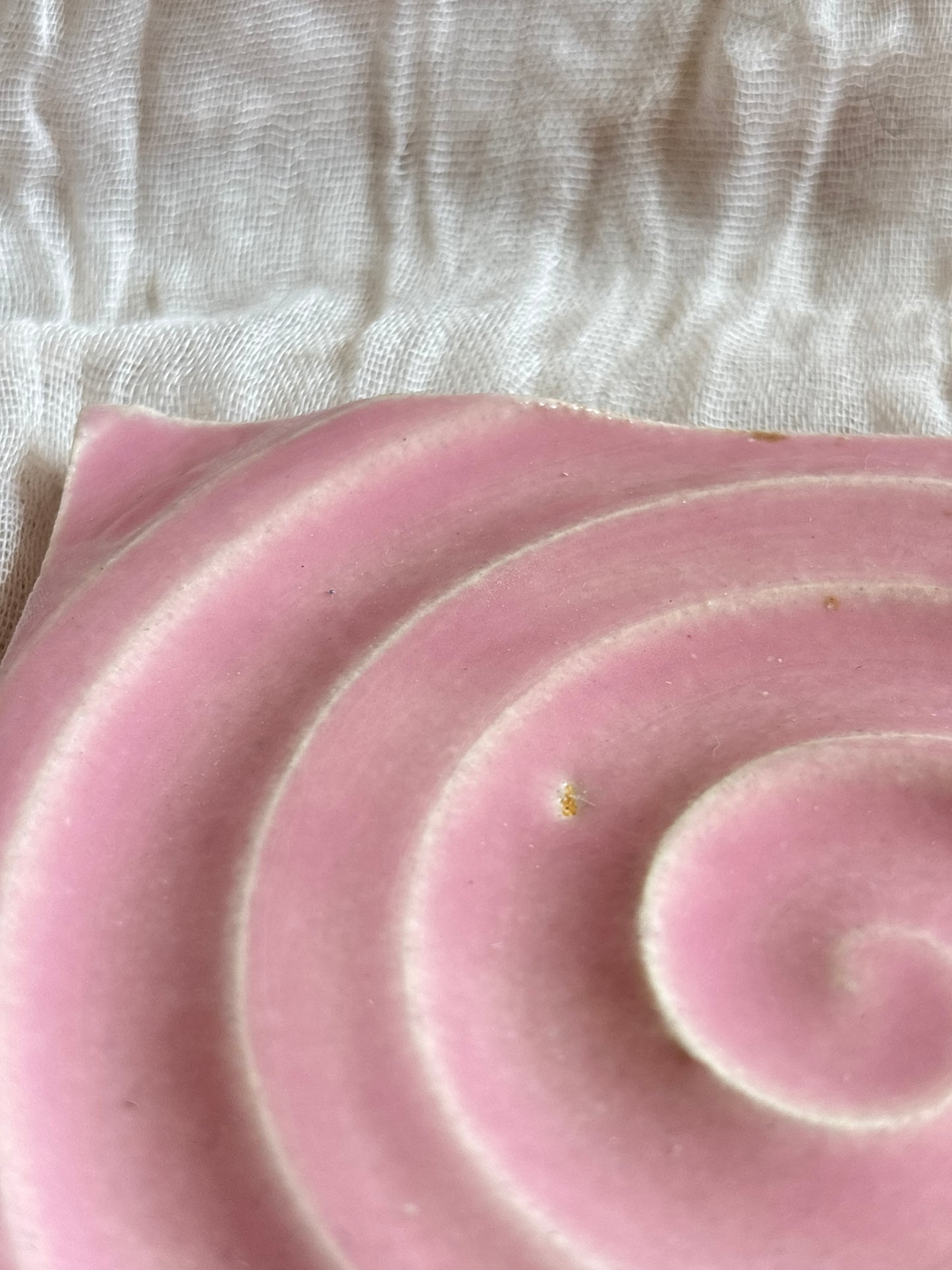 Candy Floss Pink Rectangular Soap Dish