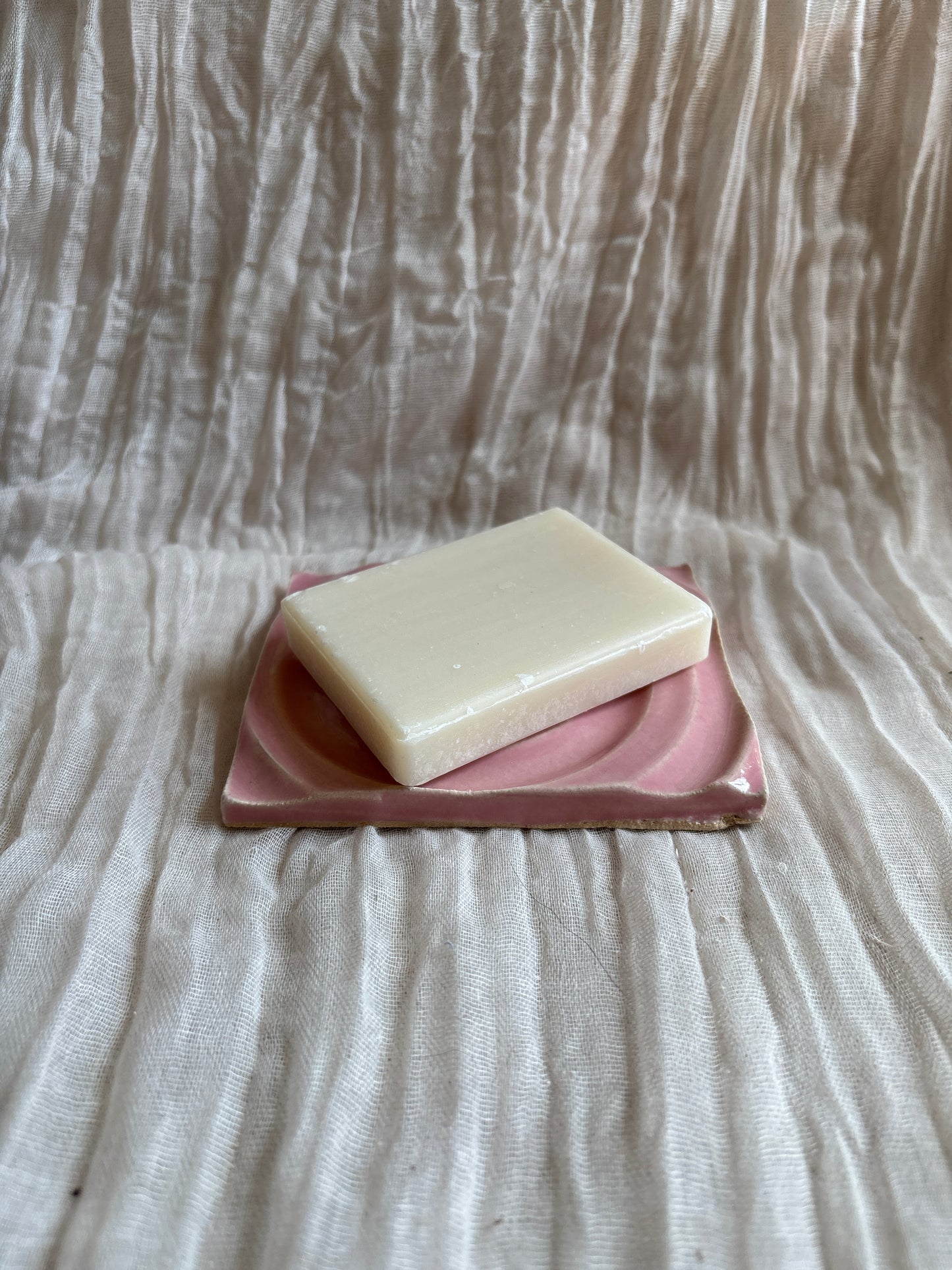 Candy Floss Pink Rectangular Soap Dish