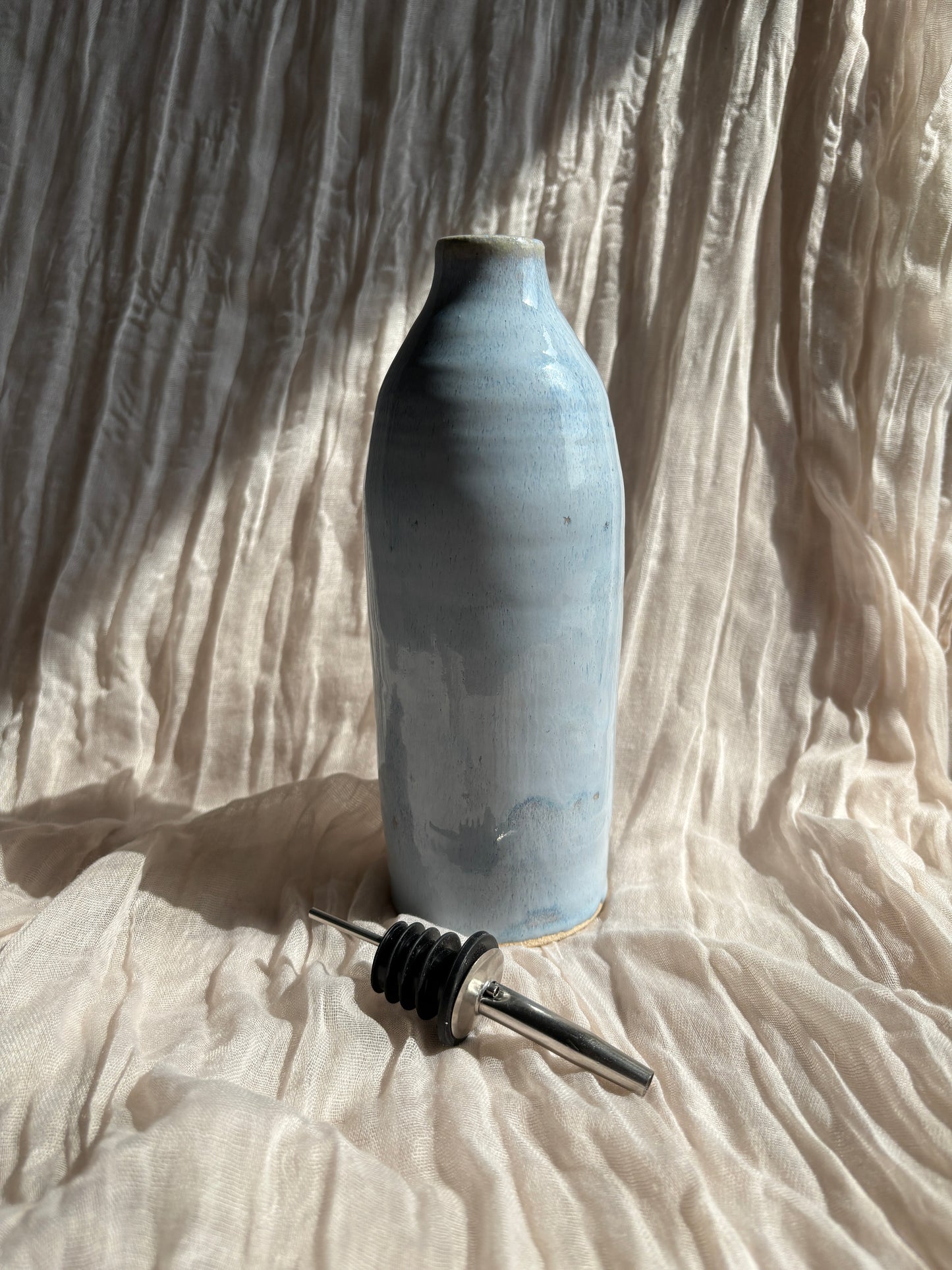 Sky Blue Oil Bottle