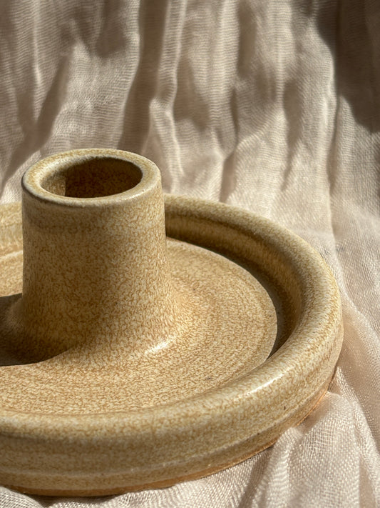 Cream Candlestick Holder