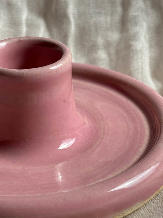 Candy Floss Pink Candlestick Holder