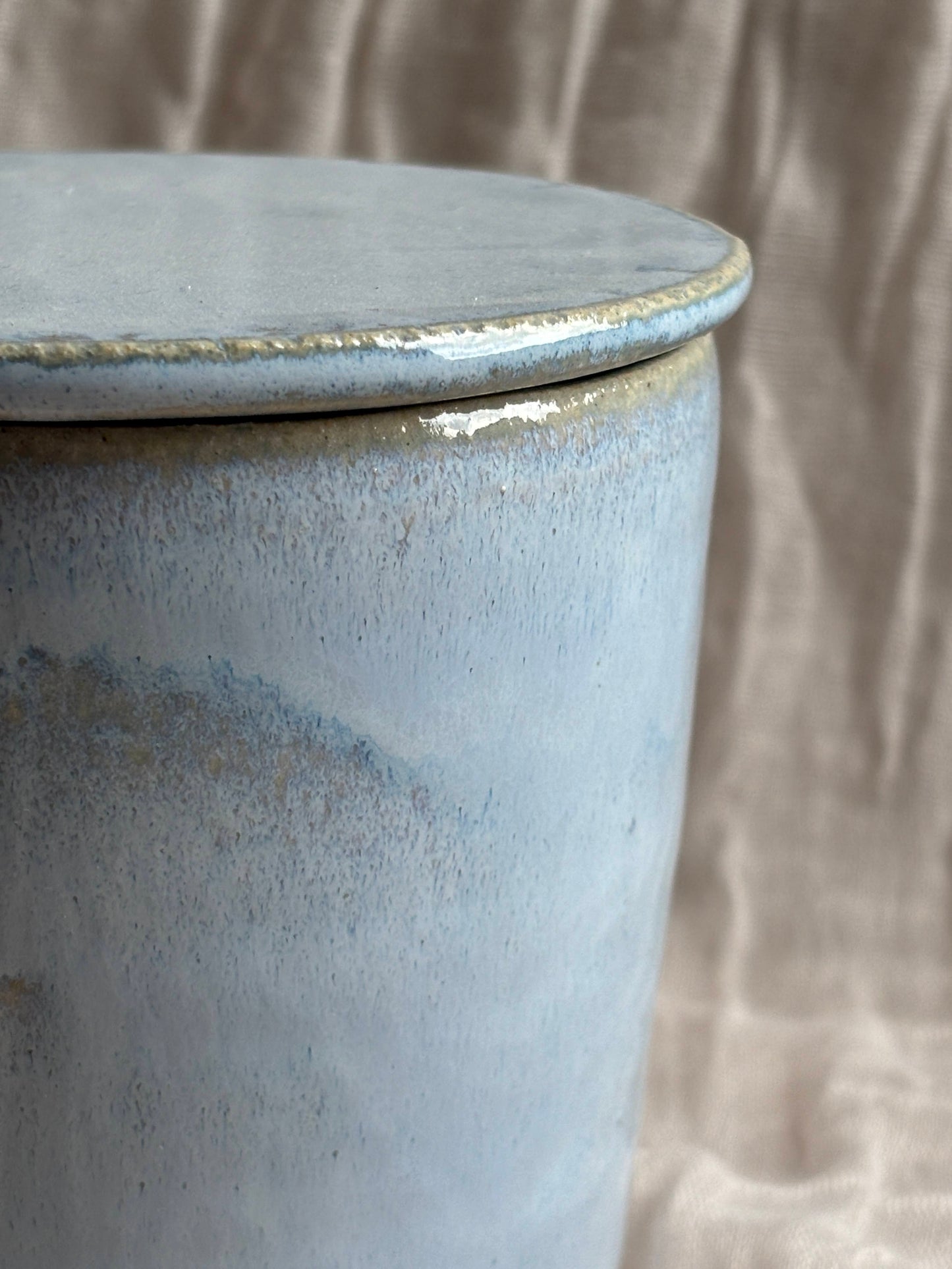 Sky Blue Butter Crock
