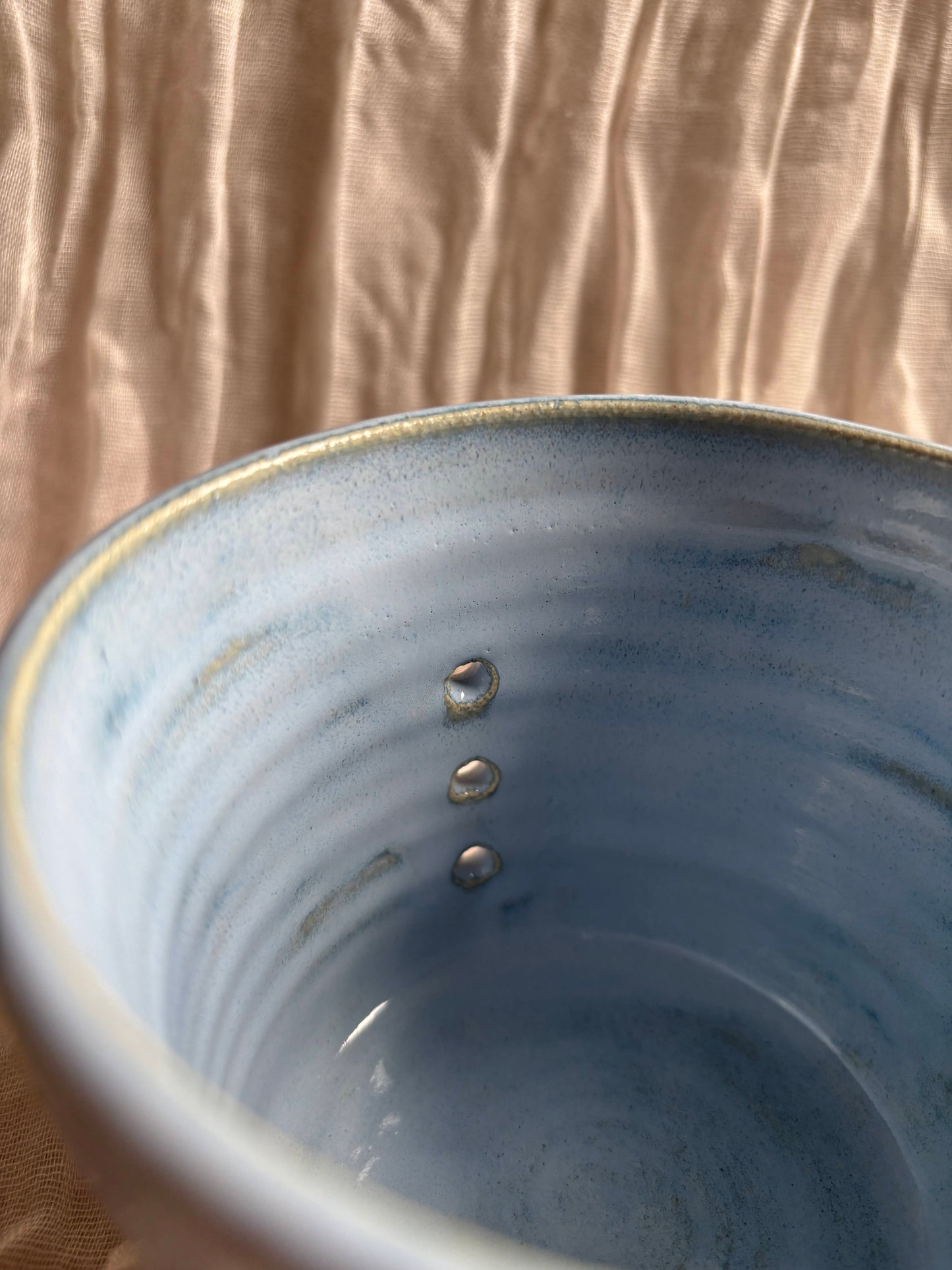 Sky Blue Garlic Pot