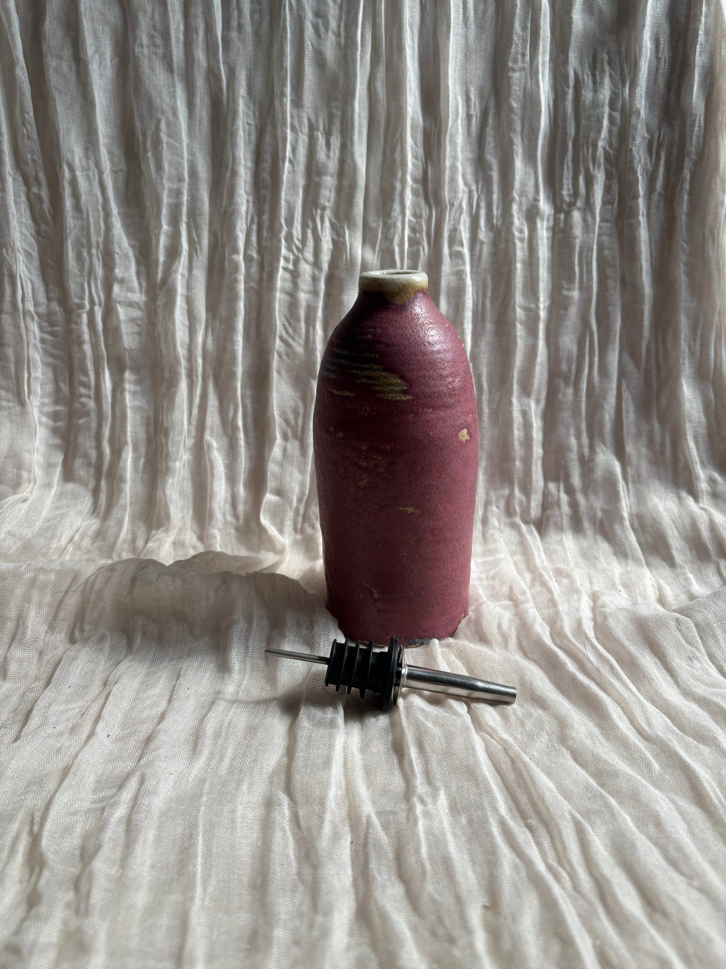 Dark Pink Oil Bottle