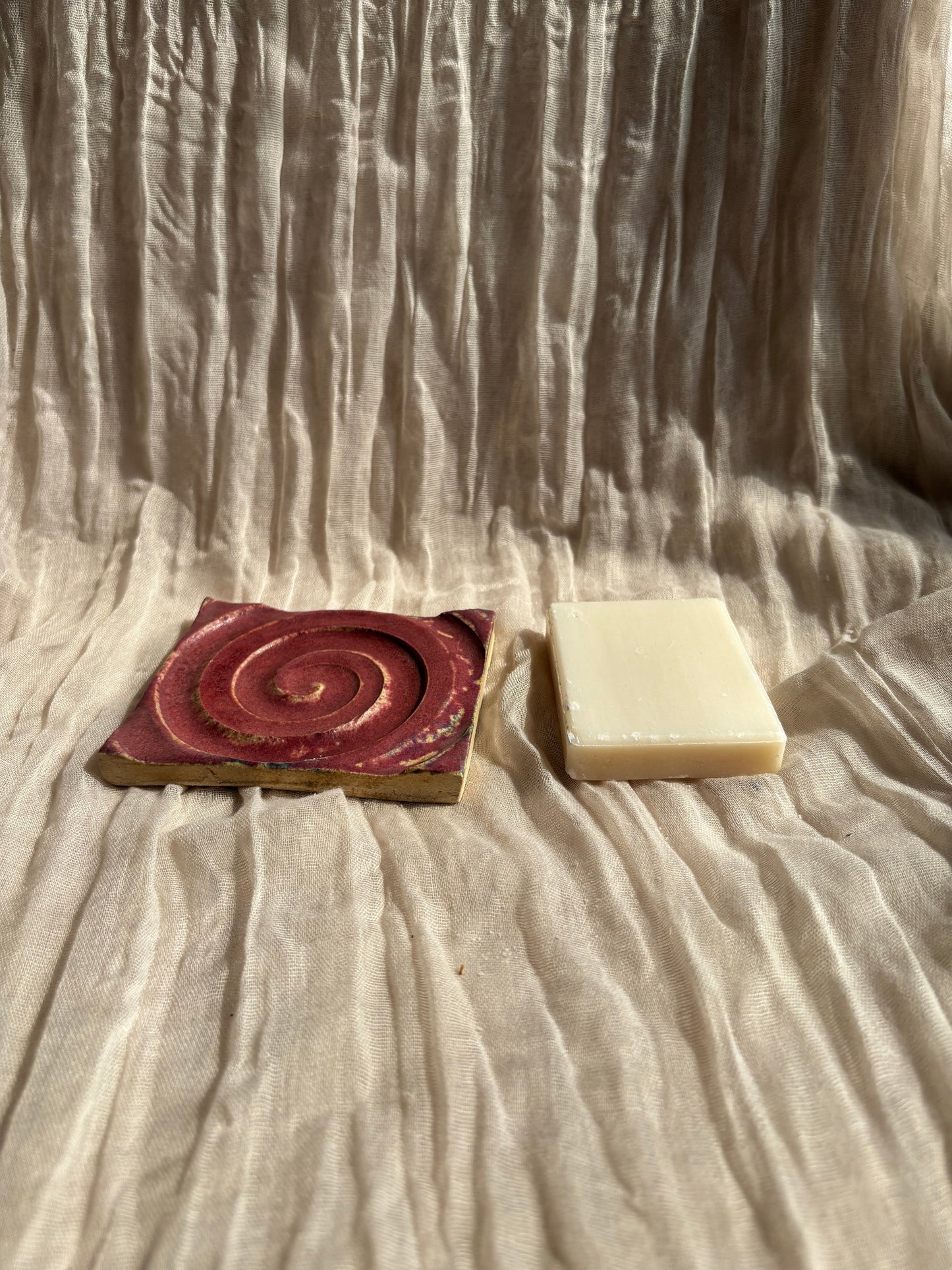 Dark Pink Rectangular Soap Dish