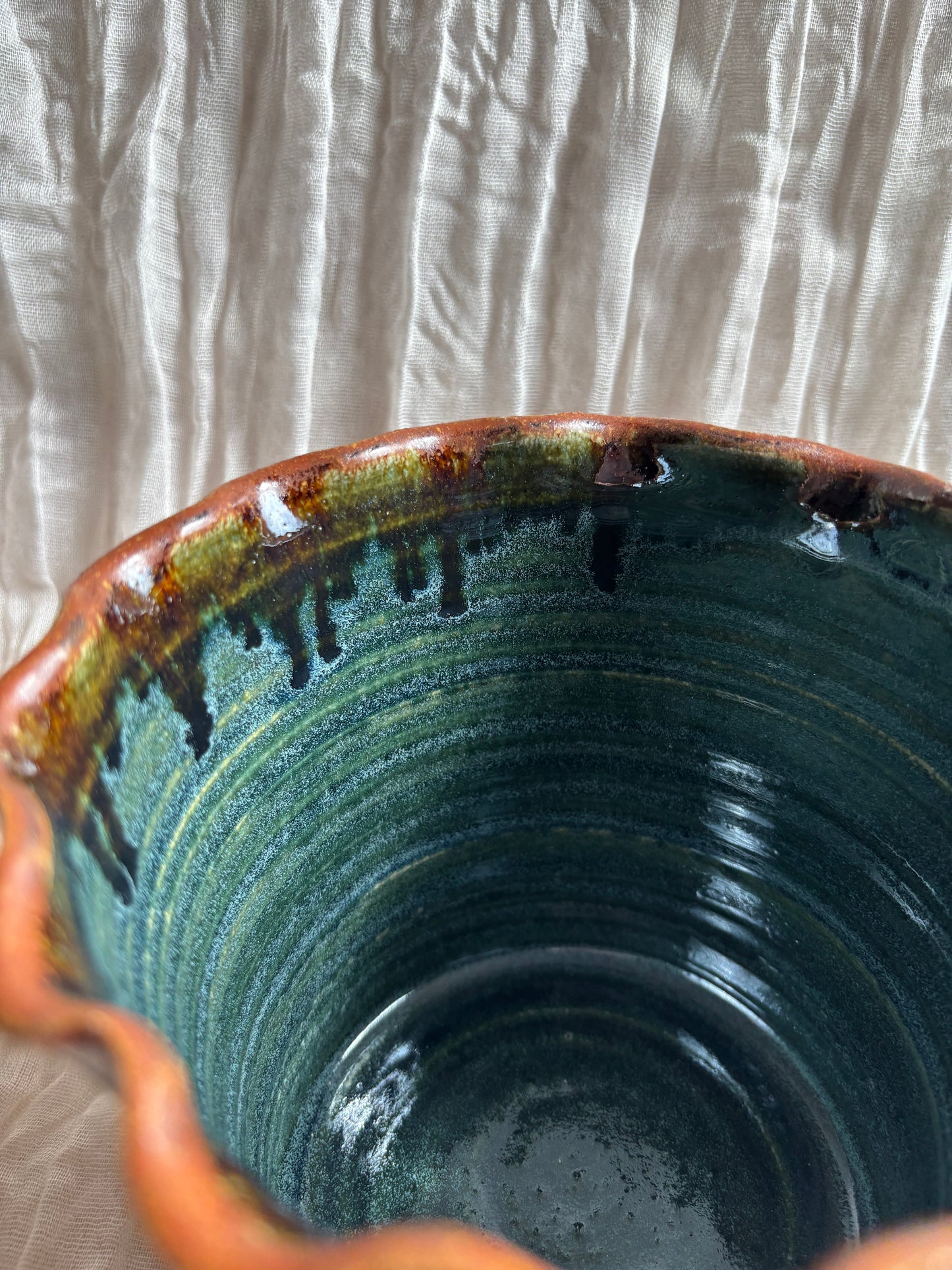 Earth Scalloped Planter
