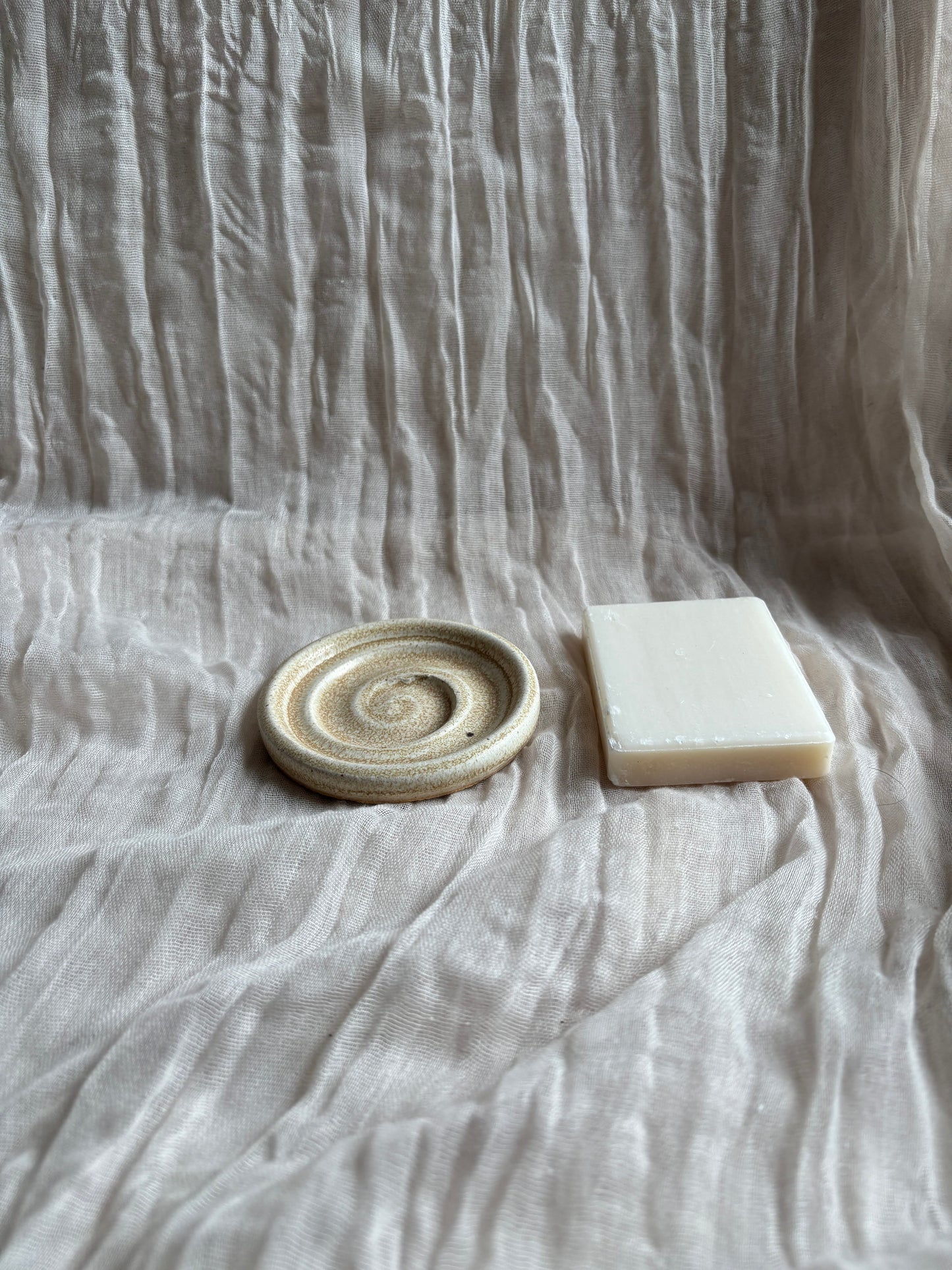 Cream Mini Soap Dish