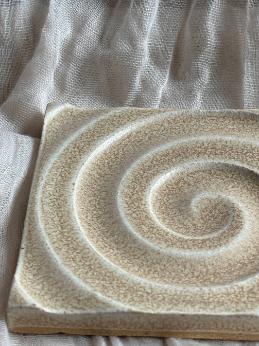 Cream Rectangular Soap Dish