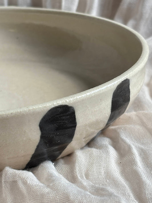 Stripe Coupe Pasta Bowl