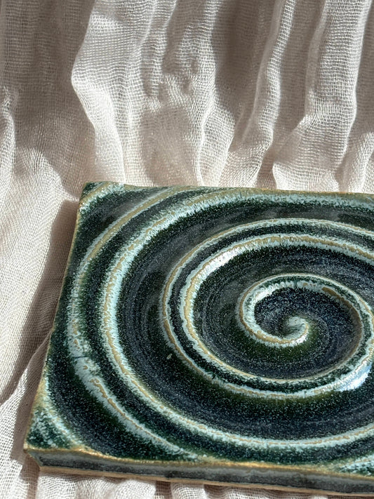 Green Rectangular Soap Dish