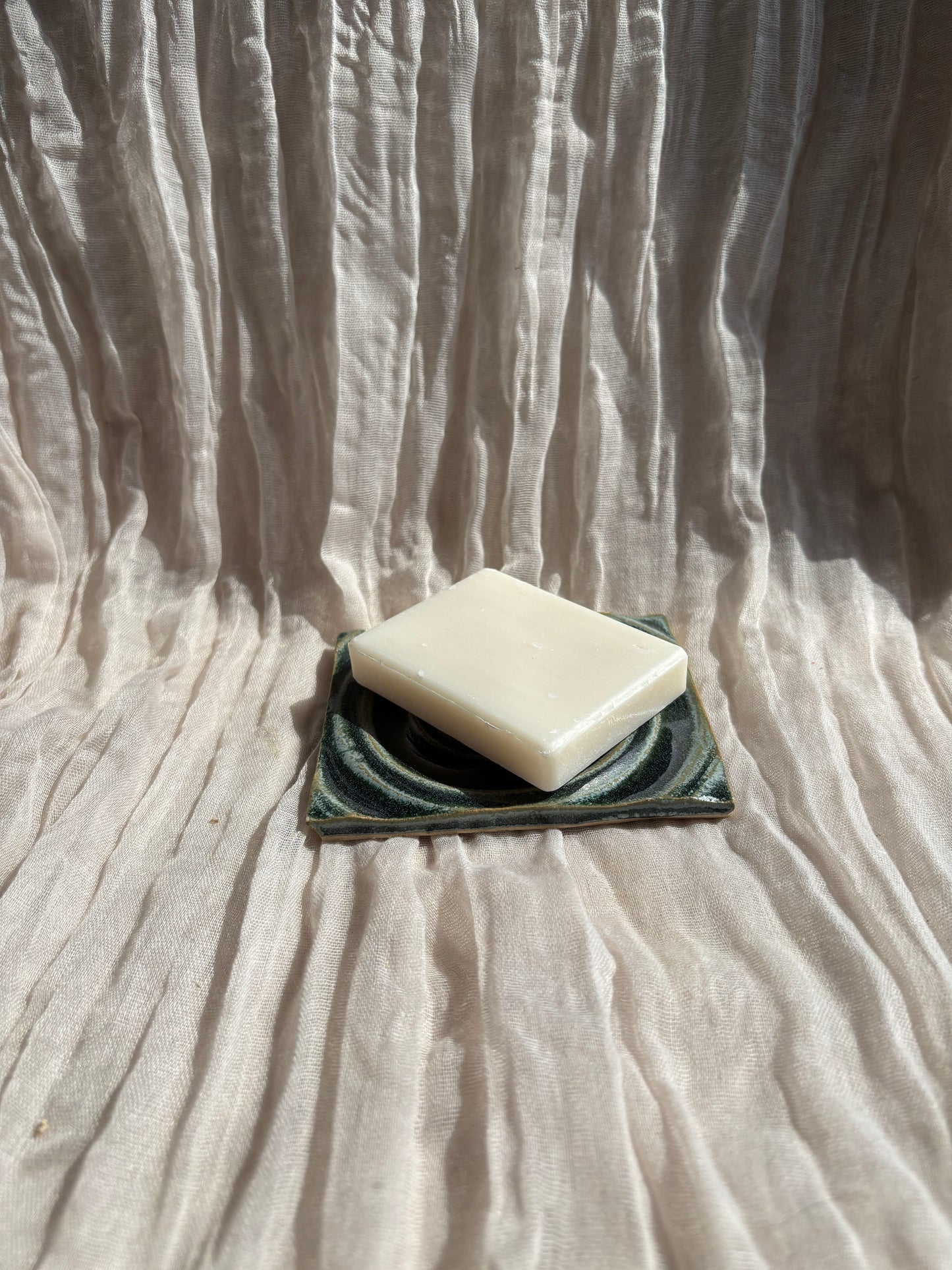 Green Rectangular Soap Dish