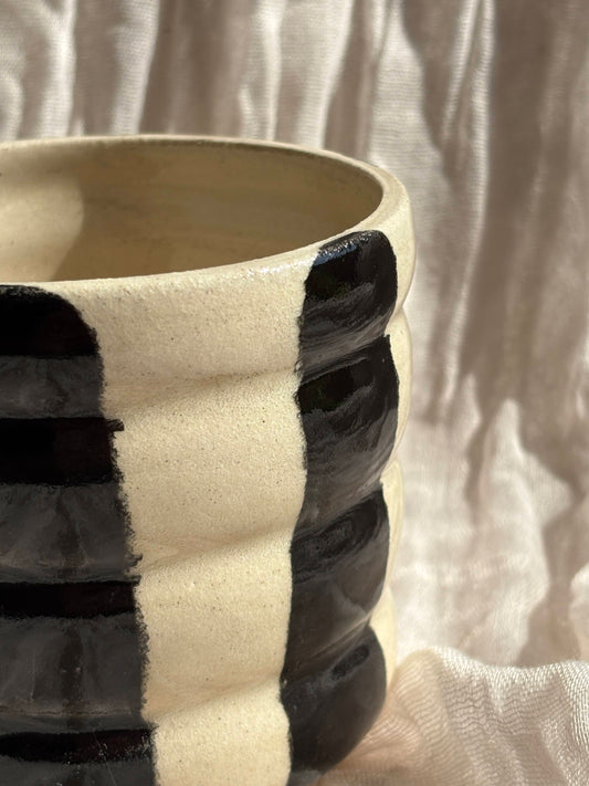 Stripe Bubble Ceramic Cup or Planter 350ml