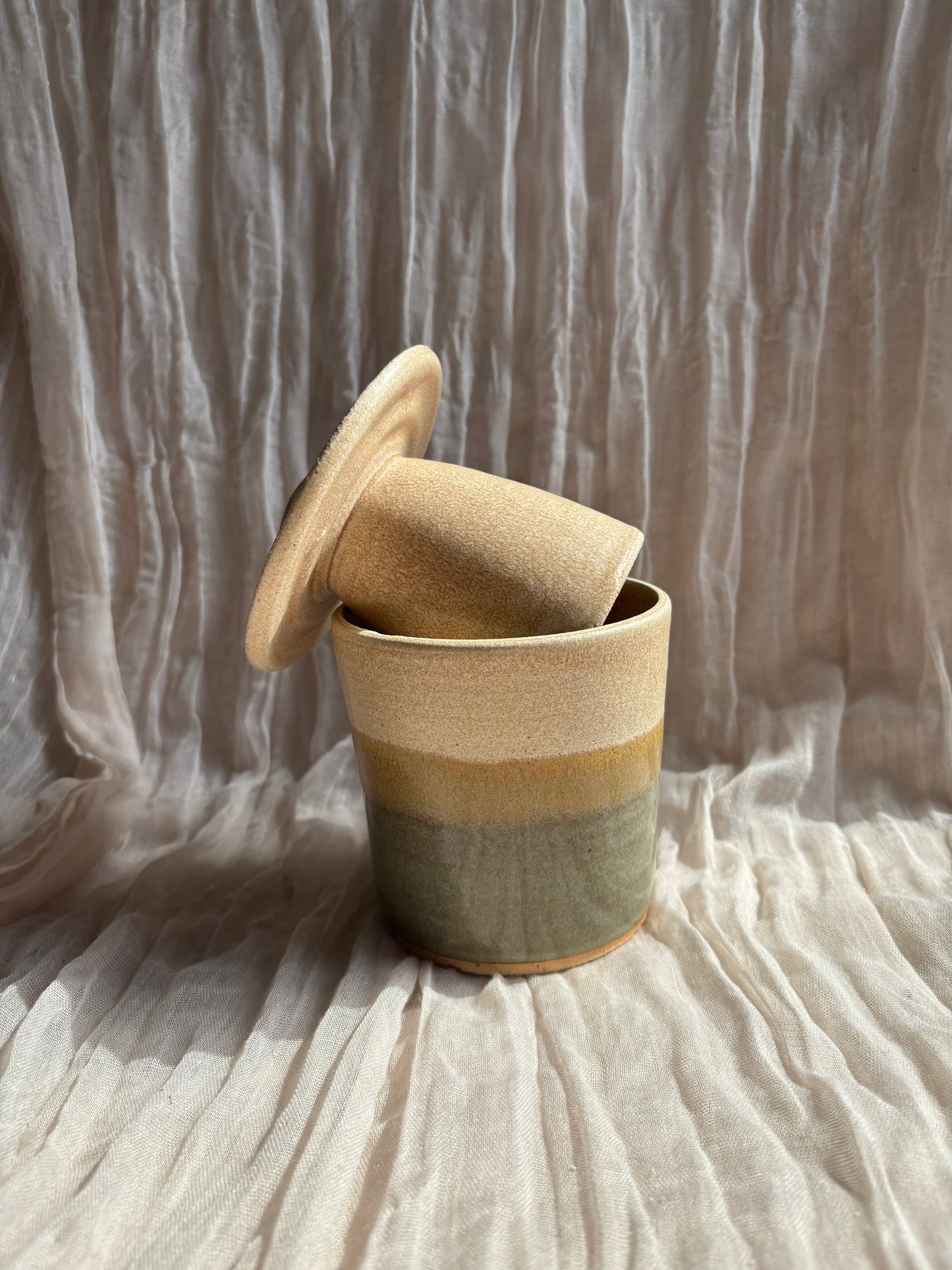 Bamboo Butter Crock