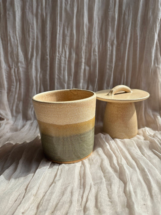 Bamboo Butter Crock