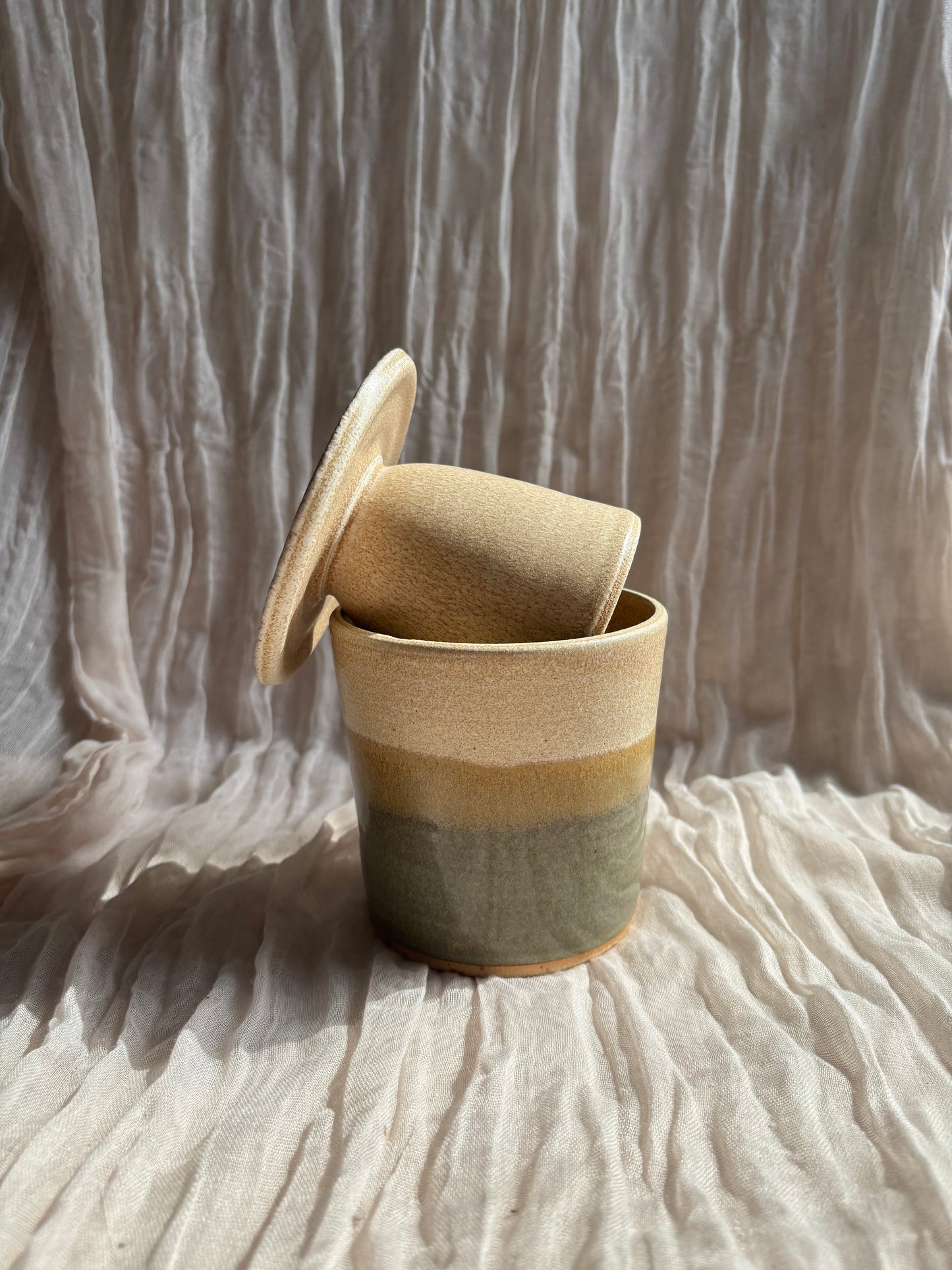 Bamboo Butter Crock