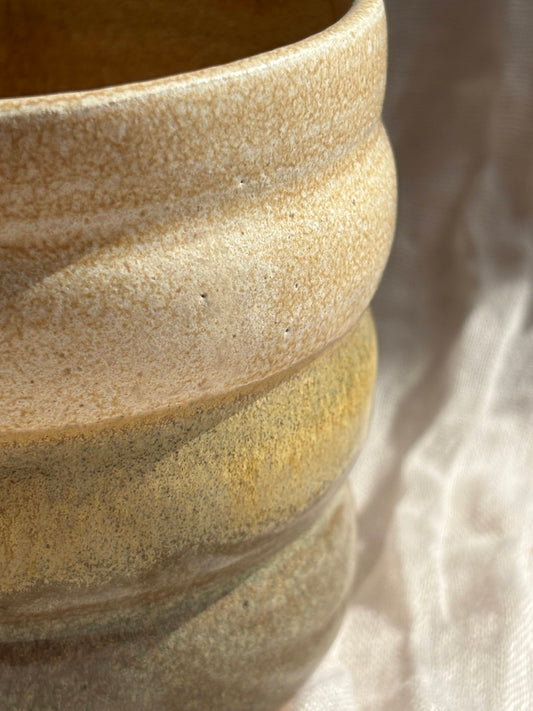 Bamboo Bubble Ceramic Cup or Planter 350ml